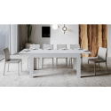 Jatkettava ruokapöytä 90x160-220cm valkoinen moderni muotoilu Bibi Long Alennukset
