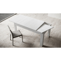 Jatkettava ruokapöytä 90x160-220cm valkoinen moderni muotoilu Bibi Long Alennusmyynnit