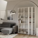 Seinäkiinnitteinen kirjahylly valkoinen olohuone toimisto moderni design Kato A Small Tarjous