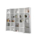 Seinäkiinnitteinen kirjahylly valkoinen moderni design olohuone toimisto Trek 5 Tarjous