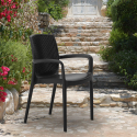 Käsinojallinen tuoli polyrottinkia, puutarhaan, baariin, ravintolaan Boheme Grand Soleil Hankinta