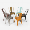 20 tuolit design teollinen metalli vintage shabby chic tyyli Lix teräs vanhaa 