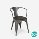 20 tuolia design metalli puu teollisuus Lix tyyli baari keittiö steel wood arm Hankinta