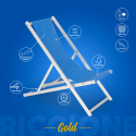 4 säädettävää taitettavaa alumiinista rantatuolia Riccione Gold Alennusmyynnit