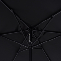 Aurinkovarjo puutarhaan suorakulmainen musta 3x2 keskipylväs Rios Dark Ominaisuudet