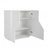 Sideboard olohuoneen kaappi 100x43cm keittiö 2 ovet valkoinen moderni Klain Alennusmyynnit