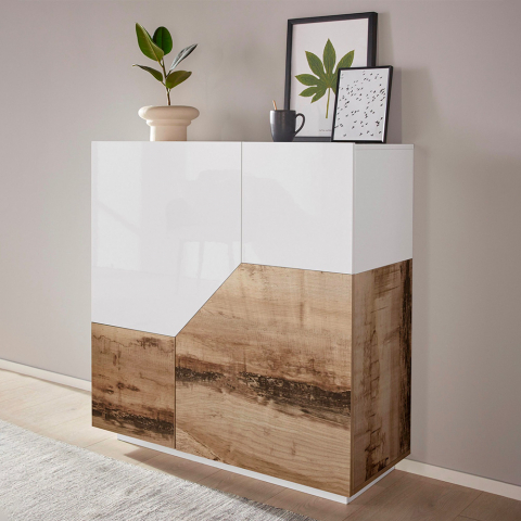 Keittiön kaappi 100x43 cm, 2-ovinen valkoinen puu, Klain Wood Tarjous