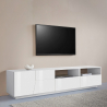 Kiiltävä valkoinen TV-teline seinäyksikkö moderni olohuone 200x43cm Hatt Mitat