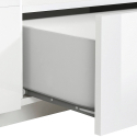 Kiiltävä valkoinen TV-teline seinäyksikkö moderni olohuone 200x43cm Hatt Varasto