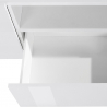 Kiiltävä valkoinen TV-teline seinäyksikkö moderni olohuone 200x43cm Hatt Valinta