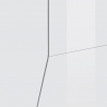 Kiiltävä valkoinen TV-teline seinäyksikkö moderni olohuone 200x43cm Hatt Ominaisuudet
