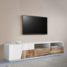 TV-teline 200x43cm seinäkiinnitteinen olohuone valkoinen moderni puu Hatt Wood Ominaisuudet