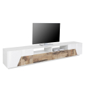 TV-teline 260x43cm seinäkiinnitteinen olohuone moderni valkoinen Lisää Puuta Alennukset