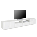 Moderni TV-teline 260x43cm olohuoneen seinäkaappi valkoinen kiiltävä Lisää Alennukset