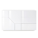 Valkoinen lipasto 140x43cm olohuone keittiö 2 ovea 3 laatikkoa Mira Tarjous