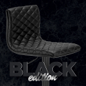 Korkea jakkara musta moderni design -keittiöpalkki Denver Black Edition Tarjous