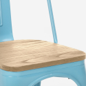 teollinen tyyli tuolit Lix design keittiö baari teräs wood top light Mitat