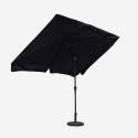 Aurinkovarjo puutarhaan suorakulmainen musta 3x2 keskipylväs Rios Dark Luettelo