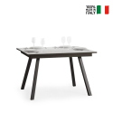 Jatkettava keittiön ruokapöytä 90x120-180cm design valkoinen Mirhi Myynti