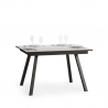 Jatkettava keittiön ruokapöytä 90x120-180cm design valkoinen Mirhi Tarjous
