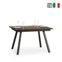 Jatkettava puinen ruokapöytä keittiö 90x120-180cm design Mirhi Noix Myynti