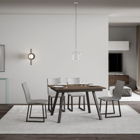 Jatkettava ruokapöytä puinen keittiö 90x120-180cm design Mirhi Noix