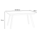 Laajennettava keittiön ruokapöytä 90x160-220cm valkoinen design Mirhi Pitkä Alennukset