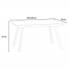 Laajennettava keittiön ruokapöytä 90x160-220cm valkoinen design Mirhi Pitkä Alennukset