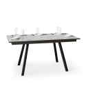 Jatkettava ruokapöytä 90x160-220cm moderni muotoilu Mirhi Long Marble Tarjous