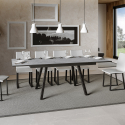 Laajennettu ruokapöytä harmaa 90x160-220cm Mirhi Long Concrete Alennusmyynnit