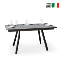 Laajennettu ruokapöytä harmaa 90x160-220cm Mirhi Long Concrete Myynti