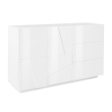 Lipasto huonekalu lipasto 2 ovea 3 liukuvaa laatikkoa moderni valkoinen Ping Side M Tarjous