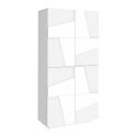 Kaappi kenkäkaappi monikäyttöinen design 4 ovea 8 lokeroa valkoinen Ping Dress Tarjous
