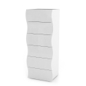 6-laatikkoinen makuuhuoneen design lipasto valkoinen Onda Septet Tarjous
