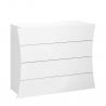 Makuuhuoneen design lipasto 4 laatikkoa kiiltävä valkoinen Arco Draw Tarjous