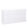6-laatikkoinen makuuhuoneen lipasto kiiltävä valkoinen Arco Sideboard Tarjous