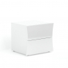 Kiiltävä valkoinen design yöpöytä 2 laatikkoa makuuhuone Arco Smart Tarjous
