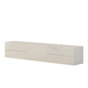 Design kiiltävä valkoinen TV-kaappi 170cm ovi 4 laatikkoa Metis Living Tarjous