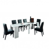 Tilaa säästävä pidennettävä konsolipöytä, 79x54-252cm moderni olohuone ruokasali valkoinen Nancy Tarjous