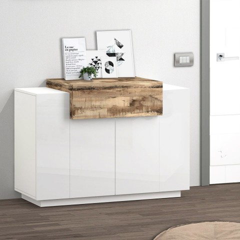 Moderni keittiökaappi valkoinen puinen olohuone Coro Bata Acero