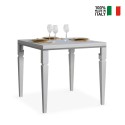 Jatkopöytä 90x90-180cm valkoinen keittiö classic Impero Libra Myynti