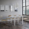 Jatkopöytä 90x90-180cm valkoinen keittiö classic Impero Libra Alennusmyynnit