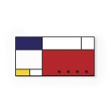 Mondrian moderni magneettinen liitutaulu seinän avainrengas Tarjous