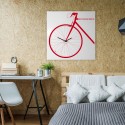 Neliö seinäkello 80x80cm polkupyörä design Bike On Big Myynti