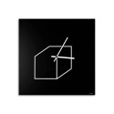 Neliön muotoinen seinäkello 50x50cm geometrinen minimal design Cube Tarjous