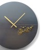 Seinä kello musta kulta moderni muotoilu minimaalinen pyöreä Musta kuu Musta kuu Alennukset