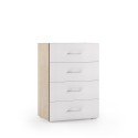 Toimisto makuuhuone lipasto 4 laatikkoa design puu valkoinen Tarjous
