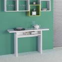 Jatkettava konsolipöytä puinen työpöytä valkoinen 120x35-70cm Oplà Alennukset