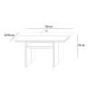 Jatkettava konsolipöytä puinen työpöytä valkoinen 120x35-70cm Oplà Valinta