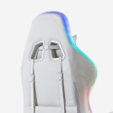 Valkoinen pelituoli LED ergonominen lepotuoli tyyny Pixy Valinta